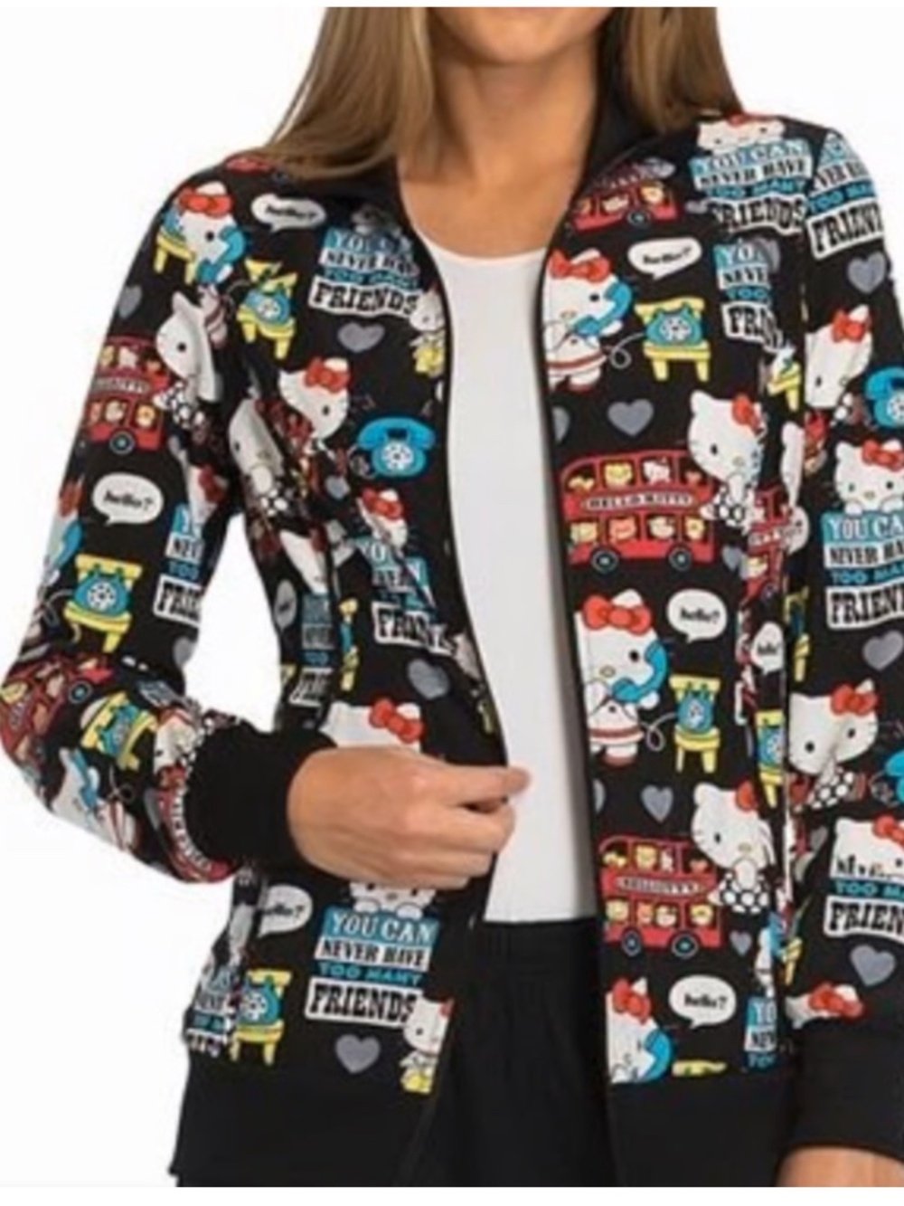 Hello Kitty Tooniforms by Cherokee Scrub Jacket